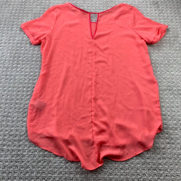 Le Chateau Women's Blouse Size Extra Large XL Orange Cocktail Party Business - Picture 5 of 9